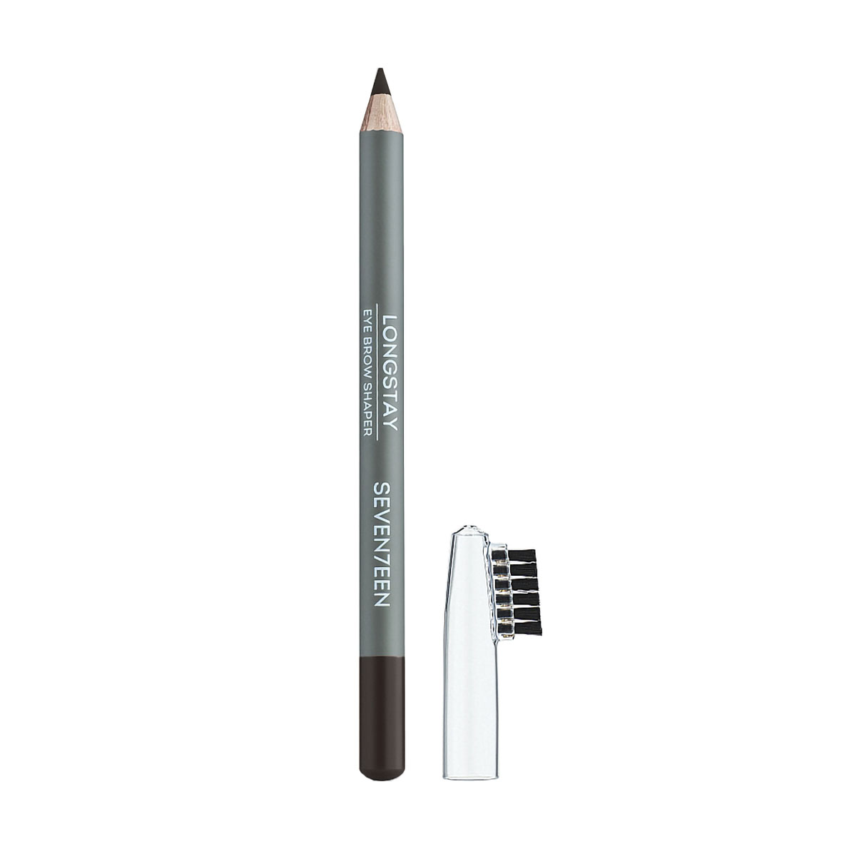 Олівець для брів Seventeen Longstay Eyebrow Shaper з щіточкою, 4 Very Black, 1.14 г